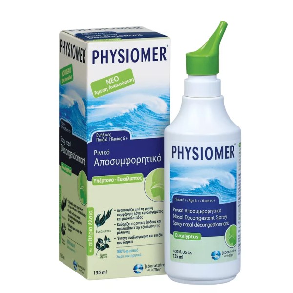 PHYSIOMER HYGIENE NASALE DECONGESTIONNANT EUCALYPTUS 135ML