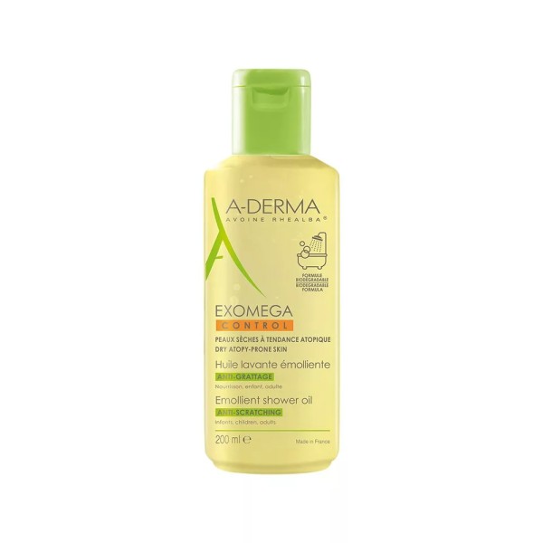 A-DERMA EXOMEGA CONTROL HUILE LAVANTE EMOLLIENTE BIODEGRADABLE 200ML