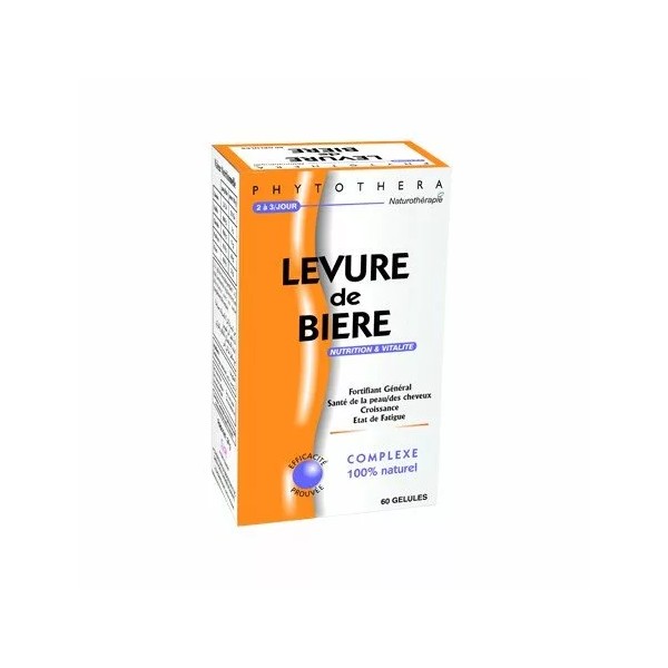 PHYTOTHERA LEVURE DE BIÈRE 60 GÉLULES