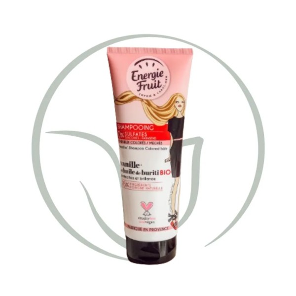 ENERGIE FRUIT SHAMPOING SANS SULFATE À LA VANILLE ET HUILE DE BURITI BIO 250ML