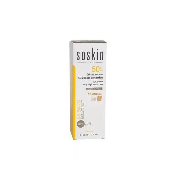 SOSKIN 02 CREME SOLAIRE TEINTEE MEDIUM SPF50+, 50 ml