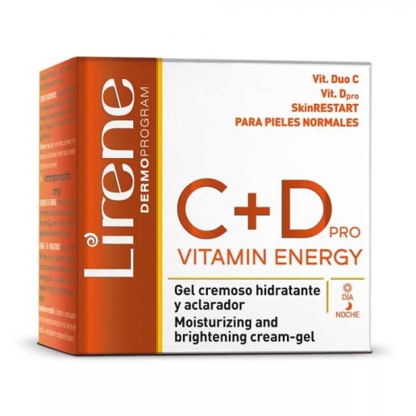LIRENE C+D PRO VITAMIN ENERGY GEL-CRÈME DE JOUR HYDRATANT ET ÉCLAIRCISSANT - PEAUX NORMALES 50ML
