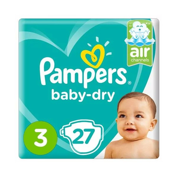PAMPERS TAILLE 3 ( 6-10KG ) 27 pcs