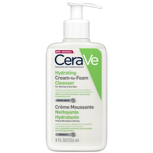 CERAVE CREME MOUSSANTE NETTOYANTE HYDRATANTE 236 ML