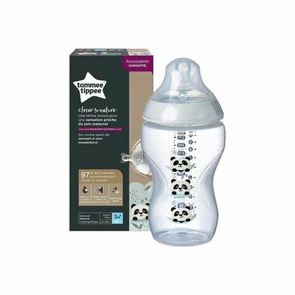 TOMMEE TIPPEE NATURE BIBERON PANDA VERT 3M+ 340ML