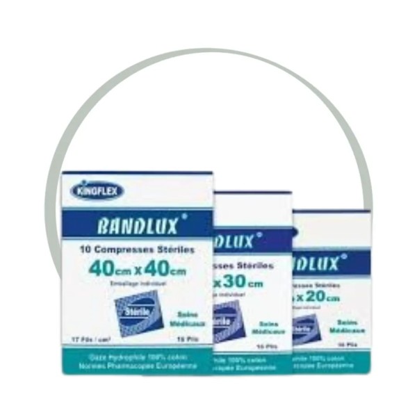 KINGFLEX BANDLUX COMPRESSES STERILES B/10 30x30
