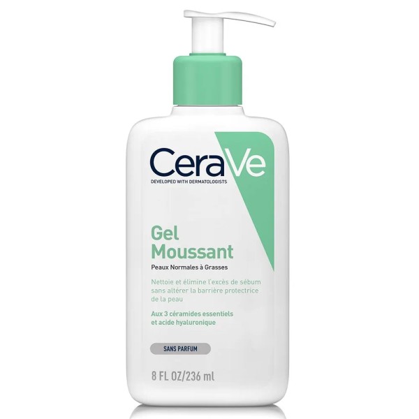 CERAVE GEL MOUSSANT NETTOYANT PEAUX NORMALES A GRASSES 236ML