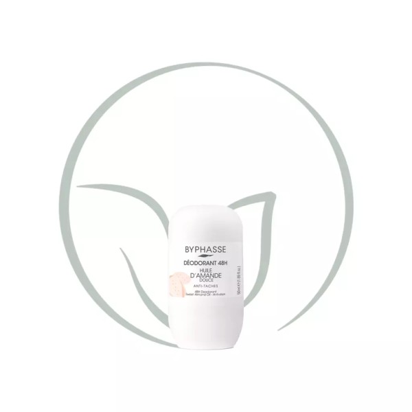 BYPHASSE DEODORANT ROLL ON ANTI TACHES HUILE D'AMANDE DOUCE 50ML