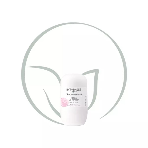 BYPHASSE DEODORANT ROLL ON ANTI TACHES ROSEE DE MATIN 50ML
