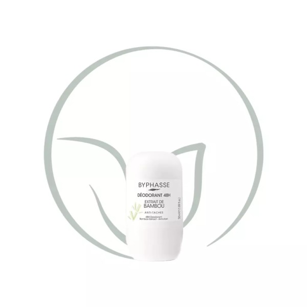 BYPHASSE DEODORANT ROLL ON ANTI TACHES BAMBOU 50ML