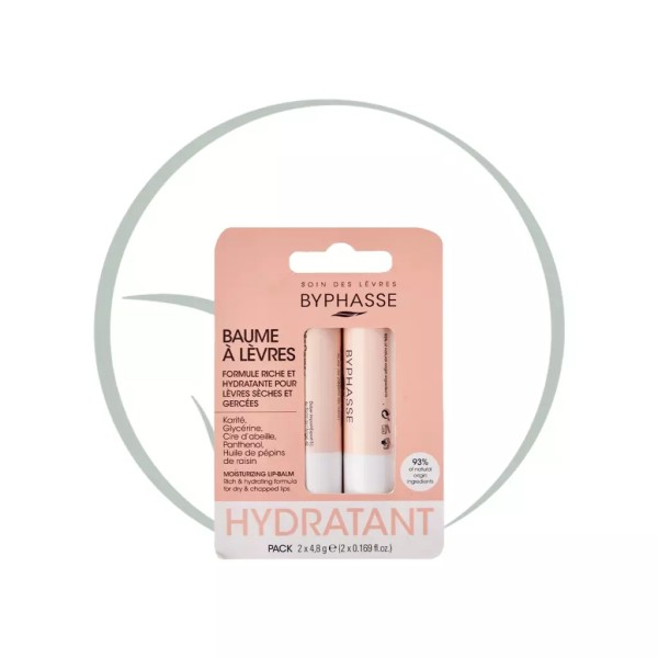 BYPHASSE BAUME LÈVRES HYDRATANT (2X4,8GR)