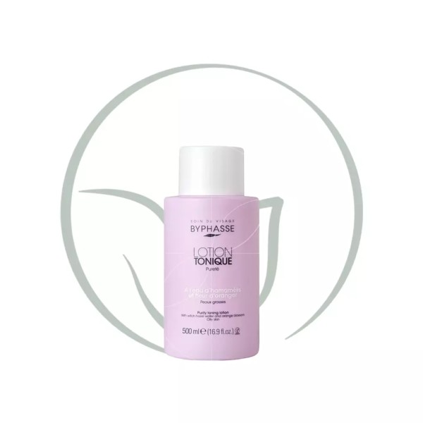 BYPHASSE LOTION TONIQUE PURETE A L’EAU D’HAMAMELIS ET FLEUR D’ORANGER 500ML