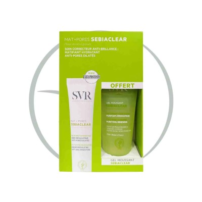SVR SEBIACLEAR MAT + PORES +gel moussant 55ml (offert)