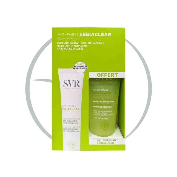SVR SEBIACLEAR MAT + PORES +GEL MOUSSANT 55ML (OFFERT)