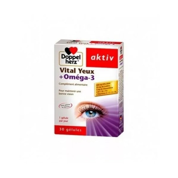 DOPPELHERZ AKTIV VITAL YEUX+OMEGA 30 GELULES