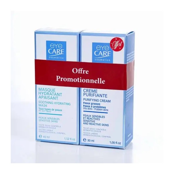 EYE CARE MASQUE HYDRATANT APAISANT 45ML + CREME PURIFIANTE 30ML GRATUIT