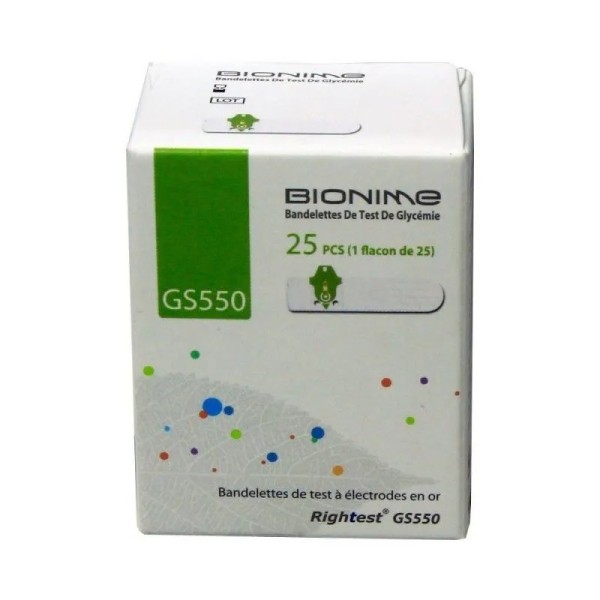 BIONIME BANDELETTES GLYCÉMIE 25PCS