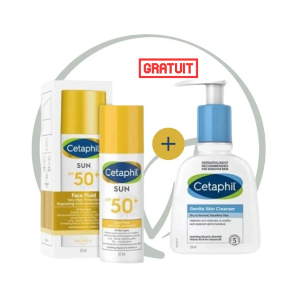 CETAPHIL SUN FACE FLUID SPF50+ 50ML + CETAPHIL GENTLE CLEANSER 236ML OFFERT