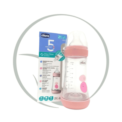 CHICCO BIBERON PERFECT 5 EN PLASTIQUE 2M+ 240ML