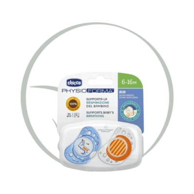CHICCO SUCETTE PHYSIOFORMA AIR 6-16M BLEU/ORANGE