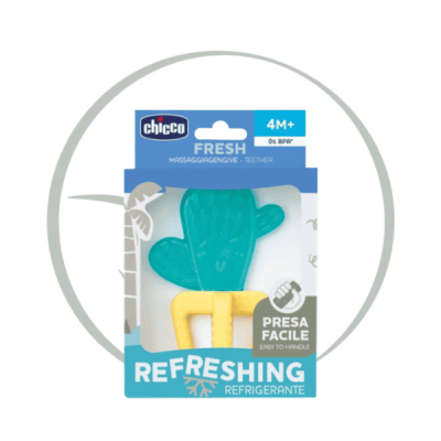 CHICCO ANNEAU DE DENTITION REFRIGERANT AVEC EAU CACTUS +4MOIS