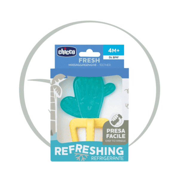 CHICCO ANNEAU DE DENTITION REFRIGERANT AVEC EAU CACTUS +4MOIS