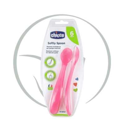 CHICCO SOFTLY SPOON 2 CUILLIERES SILICONE SOUPLES 6M+