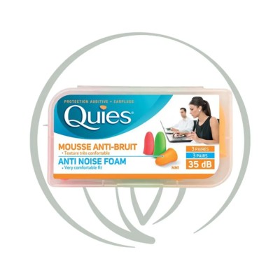 QUIES PROTECTION AUDITIVE MOUSSE 3 PAIRES FLUO
