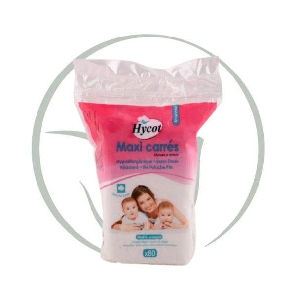 HYCOT COTON MAXI CARRÉS 80 PIÈCES