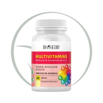 BIOHERBS MULTIVITAMINES 60 GÉLULES