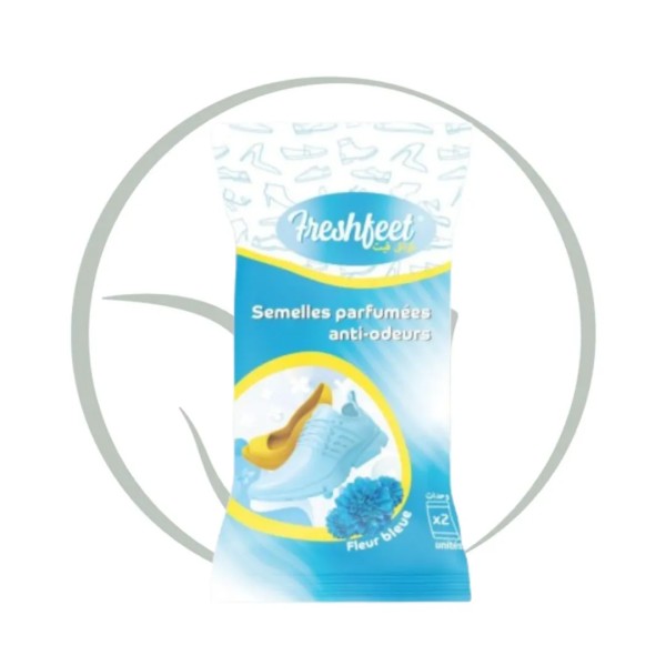 FRESHFEET SEMELLES PARFUMÉES ANTI-ODEURS FLEUR BLEUE 2 UNITÉS