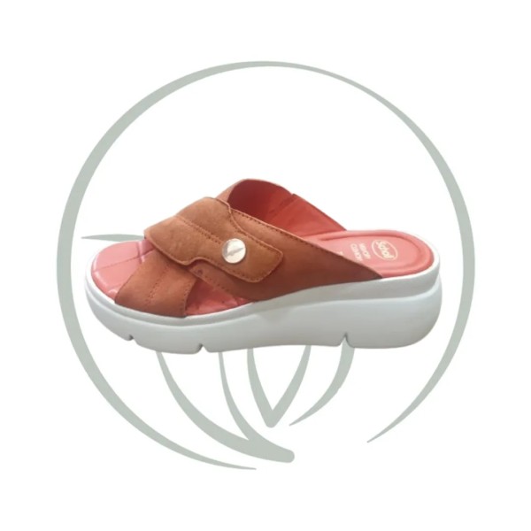 SCHOLL BALI CROSS STRAPS BRIQUE