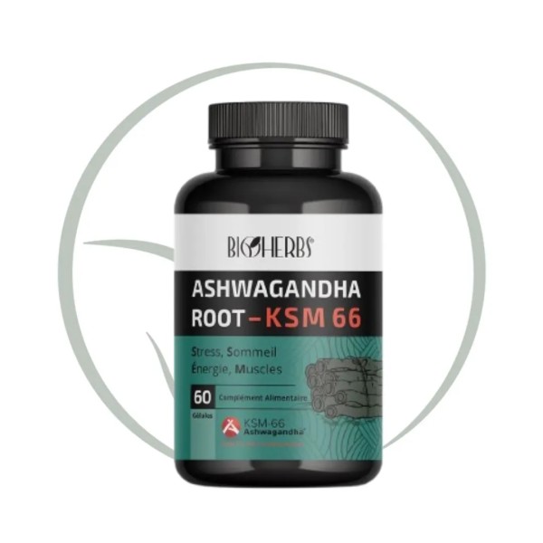 BIOHERBS ASHWAGANDHA KSM 66 60 GÉLULES