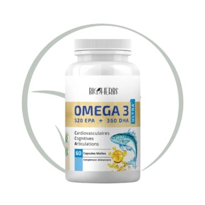 BIOHERBS OMÉGA 3 ULTRA 60 GÉLULES