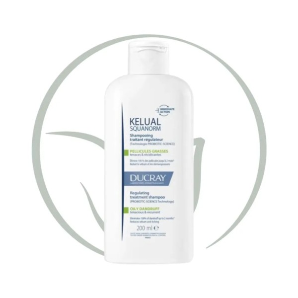 DUCRAY KELUAL SQUANORM SHAMPOOING PELLICULES GRASSES 200ML