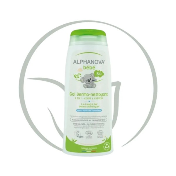 ALPHANOVA BEBE GEL DERMO-NETTOYANT 2EN1 CORPS ET CHEVEUX 200ML