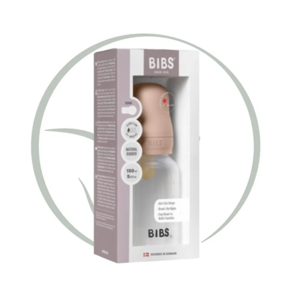 BIBS BIBERON BOTTLE LATEX SLOW FLOW BABY 0M+ 150ML