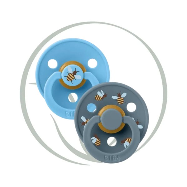 BIBS 2 SUCETTES NATURAL RUBBER BUMBLEBEE LATEX 6M+