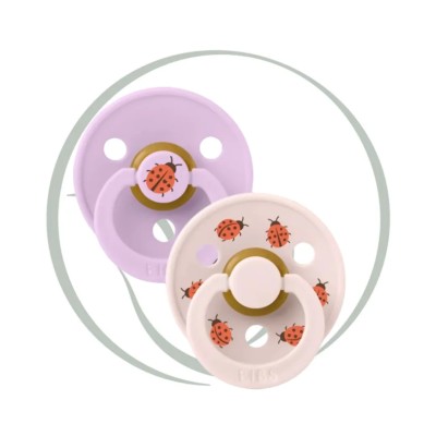 BIBS 2 SUCETTES COLOUR NATURAL RUBBER VIOLET SKY MIX 6M+