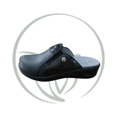 STI LIGHT EV010 SABOT FEMME NOIR VERNIS