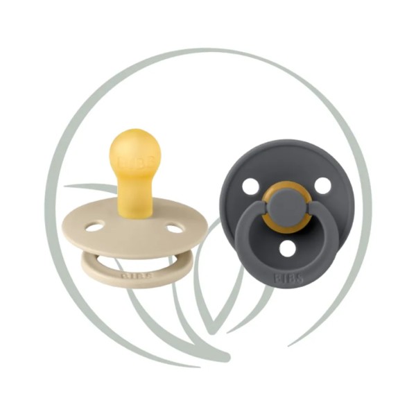 BIBS 2 SUCETTES PACIFIER VANILLA IRON