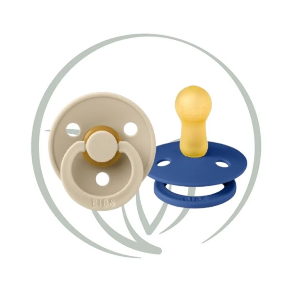 BIBS 2 SUCETTES NATURAL RUBBER VANILLA CORNFLOWER