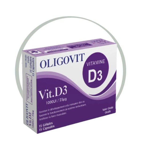 VITAL OLIGOVIT VITAMINE D3 15 GELULES