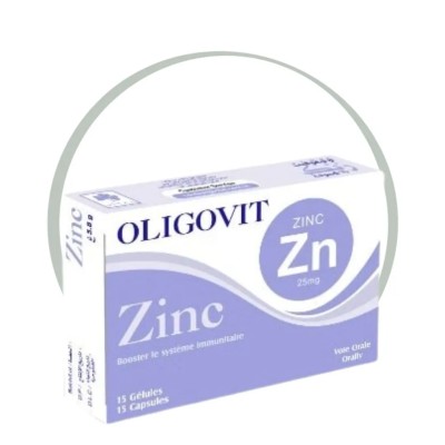 VITAL OLIGOVIT ZINC 25MG 15 GELULES