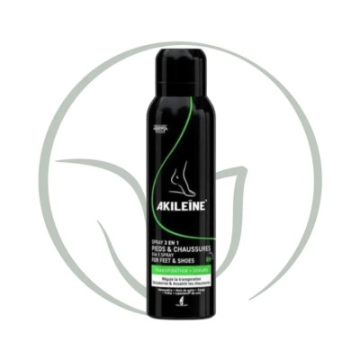 AKILEINE SPRAY NOIR DEODORANT PIEDS ANTI TRANSPIRANT 150ML