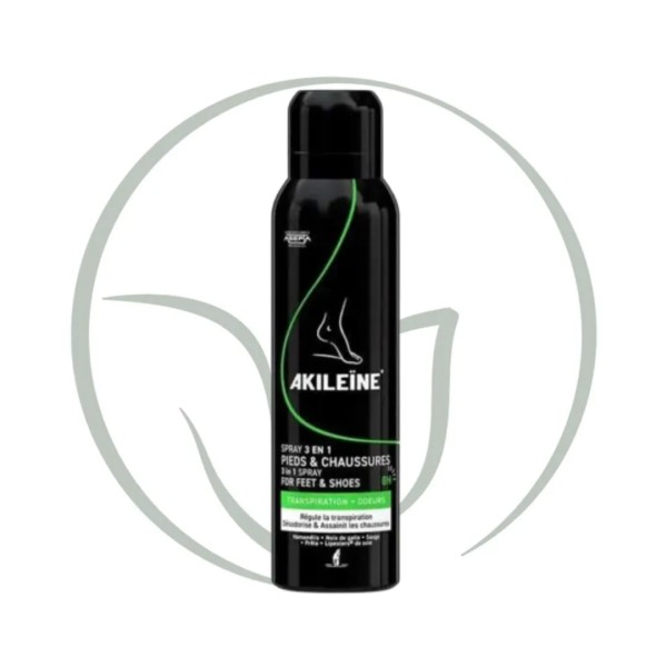 AKILEINE SPRAY NOIR DEODORANT PIEDS ANTI TRANSPIRANT 150ML