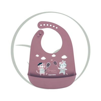 CANPOL BABIES BAVOIR SILICONE AVEC POCHE BONJOUR PARIS 74/027