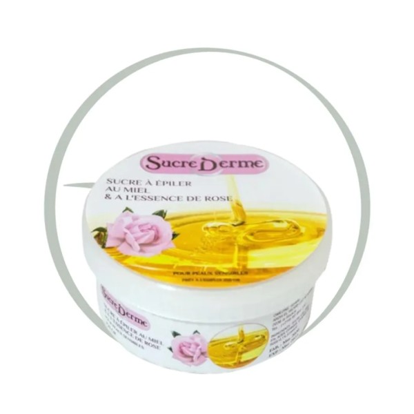 SUGARDERME SUCRE A EPILER AU MIEL ET ESSENCE DE ROSE 250GR