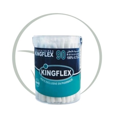 KINGFLEX BATONNETS COTON PURE 100% - BOITE DE 90 PIECES