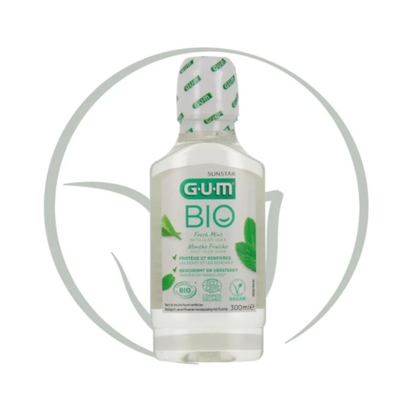 GUM BIO BAIN DE BOUCHE MENTHE FRAICHE AVEC ALOE VERA 300ML